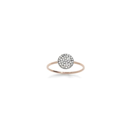 Bague Burato Paillettes en or rose et diamants